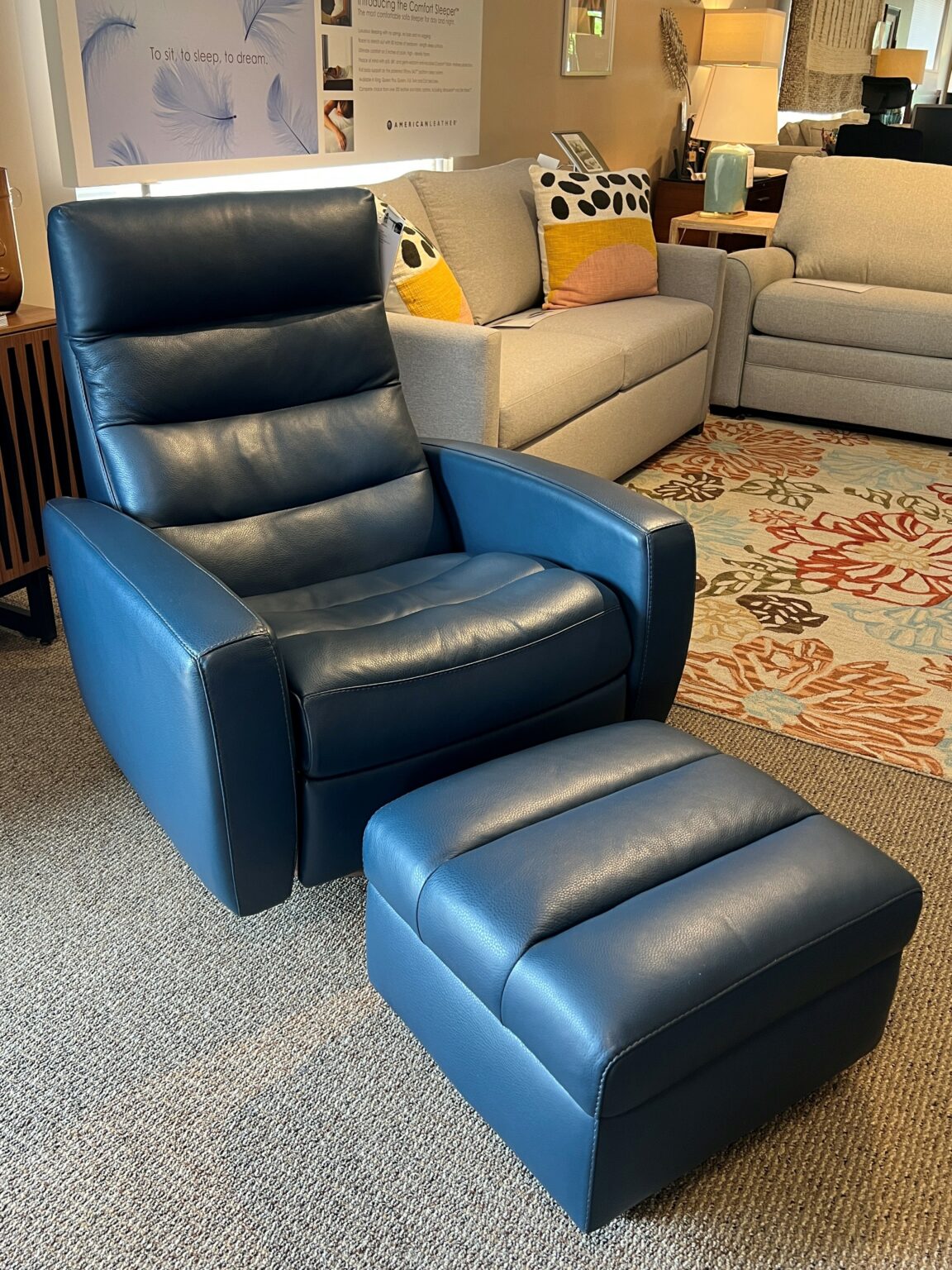 Lanier Tilt Back Chair and Ottoman Pierce Furniture